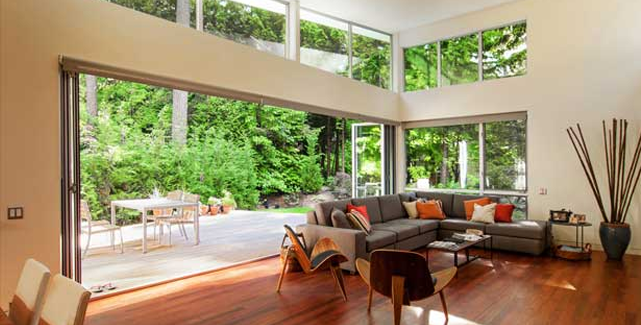 Stylish Bi-fold Doors Opening to a Beautiful Outdoor Living Space